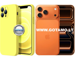 B-Soft Plus dėklas nugarėlė Apple iPhone 17 Pro Max, citruso geltonas