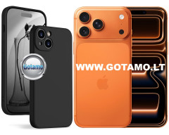 B-Soft Plus dėklas nugarėlė Apple iPhone 17 Pro Max, juodas