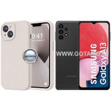 Samsung Galaxy A13 dėklai ir apsauginiai stiklai - B-Soft Plus dėklas nugarėlė Samsung Galaxy A13 mobiliajam telefonui pilkos spalvos