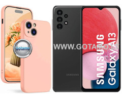 B-Soft Plus dėklas nugarėlė Samsung Galaxy A13 mobiliajam telefonui šviesiai oranžinės spalvos