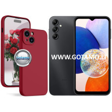 Samsung Galaxy A14, Samsung Galaxy A14 5G dėklai ir apsauginiai stiklai - B-Soft Plus dėklas nugarėlė Samsung Galaxy A14, Samsung Galaxy A14 5G telefonams bordo spalvos