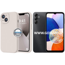 Samsung Galaxy A14, Samsung Galaxy A14 5G dėklai ir apsauginiai stiklai - B-Soft Plus dėklas nugarėlė Samsung Galaxy A14, Samsung Galaxy A14 5G telefonams pilkos spalvos
