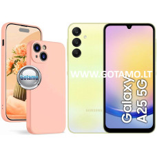 Samsung Galaxy A25 dėklai ir apsauginiai stiklai - B-Soft Plus dėklas nugarėlė Samsung Galaxy A25 mobiliajam telefonui šviesiai oranžinės spalvos