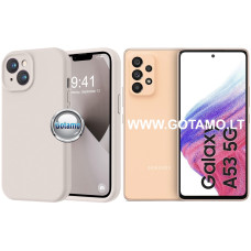 Samsung Galaxy A53 5G dėklai ir apsauginiai stiklai - B-Soft Plus dėklas nugarėlė Samsung Galaxy A53 5G mobiliajam telefonui pilkos spalvos