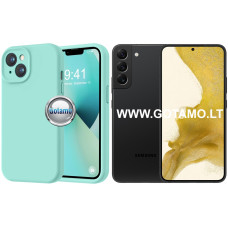 B-Soft Plus dėklas nugarėlė Samsung Galaxy S22 5G mobiliajam telefonui mėtinės spalvos