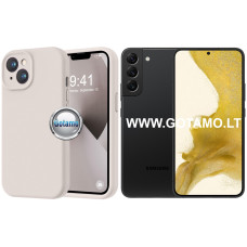 Samsung Galaxy S22 5G dėklai ir apsauginiai stiklai - B-Soft Plus dėklas nugarėlė Samsung Galaxy S22 5G mobiliajam telefonui pilkos spalvos