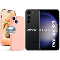 Samsung Galaxy S23 dėklai ir apsauginiai stiklai - B-Soft Plus dėklas nugarėlė Samsung Galaxy S23 mobiliajam telefonui šviesiai oranžinės spalvos