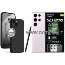 Samsung Galaxy S23 Ultra dėklai ir apsauginiai stiklai - B-Soft Plus dėklas nugarėlė Samsung Galaxy S23 Ultra mobiliajam telefonui juodos spalvos