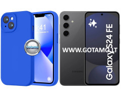 B-Soft Plus dėklas nugarėlė Samsung Galaxy S24 FE telefonui mėlynos spalvos