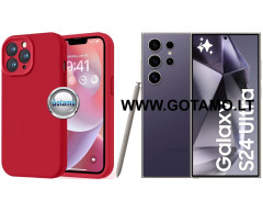 B-Soft Plus dėklas nugarėlė Samsung Galaxy S24 Ultra mobiliajam telefonui raudonos spalvos
