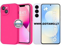 B-Soft Plus dėklas nugarėlė Samsung Galaxy S25 FE (ryškiai rožinė)