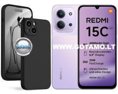 B-Soft Plus dėklas nugarėlė Xiaomi Redmi 15C (juodos spalvos)