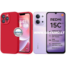 B-Soft Plus dėklas nugarėlė Xiaomi Redmi 15C, raudonas