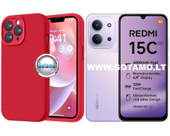 B-Soft Plus dėklas nugarėlė Xiaomi Redmi 15C (raudonos spalvos)