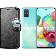 Samsung Galaxy A71 dėklai ir apsauginiai stiklai - Diary Mate dėklas Samsung Galaxy A71 telefonui juodos spalvos