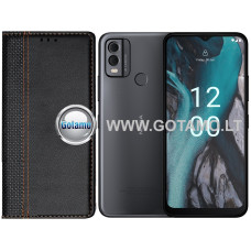 Nokia C22, Nokia C32 dėklai ir apsauginiai stiklai - Domino magnetinis dėklas Nokia C22, Nokia C32 telefonams juodos spalvos