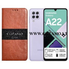 Gotamo D-gravity natūralios odos dėklas Samsung Galaxy A22 mobiliesiems telefonams rudos spalvos Palanga | Palanga | Palanga