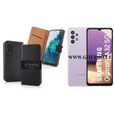 Gotamo Vintage natūralios odos dėklas Samsung Galaxy A32 5G mobiliajam telefonui juodos spalvos Vilnius | Vilnius | Kaunas