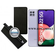 Re-Grid magnetinis dėklas Samsung Galaxy A22 5G telefonams juodos spalvos