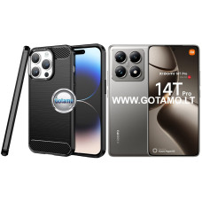 Xiaomi 14T, Xiaomi 14T Pro dėklai ir apsauginiai stiklai - Siege dėklas nugarėlė Xiaomi 14T, Xiaomi 14T Pro mobiliesiems telefonams juodos spalvos