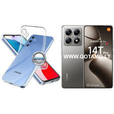 Skin silikoninis dėklas 1MM storio Xiaomi 14T, Xiaomi 14T Pro telefonams