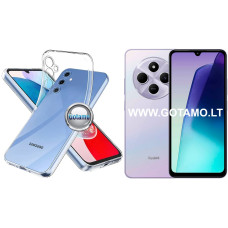 Skin silikoninis dėklas 1MM storio Xiaomi Redmi 14C, Xiaomi Redmi A4, Xiaomi Poco C75, Xiaomi Poco C75 5G telefonams