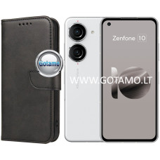 Wing dėklas knygelė Asus Zenfone 9, Asus Zenfone 10 telefonams juodos spalvos