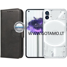 Nothing Phone 1 dėklai ir apsauginiai stiklai - Wing dėklas knygelė Nothing Phone 1 telefonui juodos spalvos
