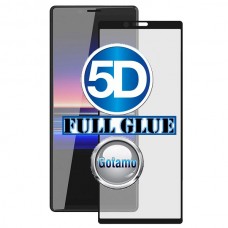 Apsauga ekranui gaubtas grūdintas stiklas Sony Xperia 1, Sony Xperia XZ4 mobiliesiems telefonams juodos spalvos 5D pilnas padengimas klijais Telšiai | Palanga | Kaunas