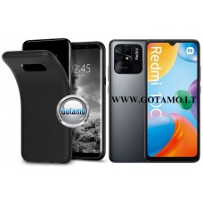 B-matte dėklas nugarėlė Xiaomi Redmi 10C, Xiaomi Poco C40 mobiliesiems telefonams juodos spalvos