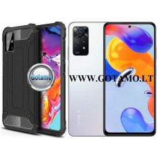 Xiaomi Redmi Note 11 Pro, Pro 5G, 12 Pro 4G dėklai ir apsauginiai stiklai - B-Safe dėklas nugarėlė šarvai Xiaomi Redmi Note 11 Pro, Xiaomi Redmi Note 11 Pro 5G, Xiaomi Redmi Note 12 Pro 4G mobiliesiems telefonams juodos spalvos