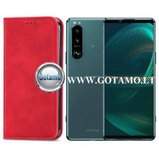 Sony Xperia 5 III dėklai ir apsauginiai stiklai - Galant magnetinis dėklas Sony Xperia 5 III telefonui raudonos spalvos