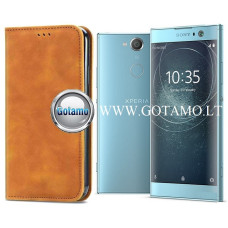 Sony Xperia XA2 dėklai ir apsauginiai stiklai - Galant magnetinis dėklas Sony Xperia XA2 telefonui rudos spalvos