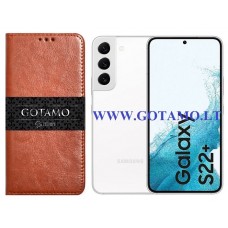 Gotamo D-gravity natūralios odos dėklas Samsung Galaxy S22+ 5G mobiliesiems telefonams rudos spalvos Plungė | Palanga | Klaipėda