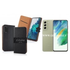 Gotamo Vintage natūralios odos dėklas Samsung Galaxy S21 FE 5G mobiliajam telefonui juodos spalvos Telšiai | Vilnius | Telšiai