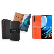 Gotamo Vintage natūralios odos dėklas Xiaomi Redmi 9T, Xiaomi Poco M3 mobiliesiems telefonams juodos spalvos Kaunas | Telšiai | Klaipėda