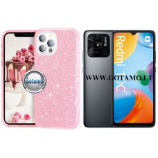 iLLumi-Neo silikoninis dėklas nugarėlė Xiaomi Redmi 10C, Xiaomi Poco C40 telefonams rožinės spalvos