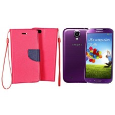 Manager dėklas Samsung Galaxy S4 mobiliesiems telefonams rožinės spalvos