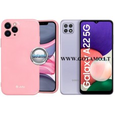 Pearl Jelly dėklas nugarėlė Samsung Galaxy A22 5G telefonui šviesiai rožinės spalvos