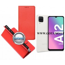 Re-Grid magnetinis dėklas Samsung Galaxy A12, Samsung Galaxy M12 telefonams raudonos spalvos Šiauliai | Vilnius | Telšiai