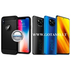 Siege dėklas nugarėlė Xiaomi Poco X3, Xiaomi Poco X3 NFC mobiliesiems telefonams juodos spalvos Šiauliai | Kaunas | Klaipėda