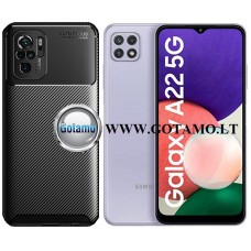 Siege2 dėklas nugarėlė Samsung Galaxy A22 5G mobiliajam telefonui juodos spalvos