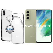 Samsung Galaxy S21 FE 5G dėklai ir apsauginiai stiklai - Skin silikoninis dėklas 1MM storio Samsung Galaxy S21 FE 5G telefonui