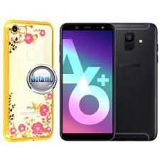 Samsung Galaxy A6 Plus (2018) dėklai ir apsauginiai stiklai - Spring dėklas nugarėlė Samsung Galaxy A6 Plus (2018) telefonui aukso spalvos