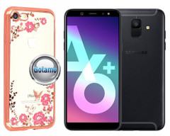 Spring dėklas nugarėlė Samsung Galaxy A6 Plus (2018) telefonui rožinės spalvos