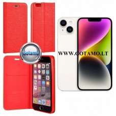 Vennus Diary magnetinis dėklas Apple iPhone 14 telefonui raudonos spalvos Telšiai | Palanga | Plungė