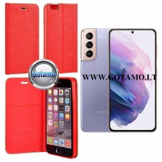 Vennus Diary magnetinis dėklas Samsung Galaxy S21 telefonui raudonos spalvos Kaunas | Klaipėda | Telšiai