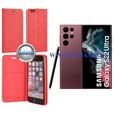 Vennus Diary magnetinis dėklas Samsung Galaxy S22 Ultra 5G telefonams raudonos spalvos Klaipėda | Šiauliai | Klaipėda