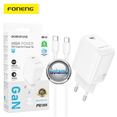 Type-C tinklo kroviklis 30W GaN ir Type-C į Type-C laidas Borofone